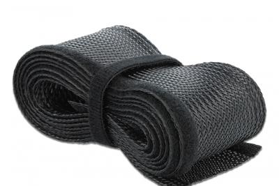 Delock 18857 gevlochten kous met klittenband 2 m x 19 mm zwart