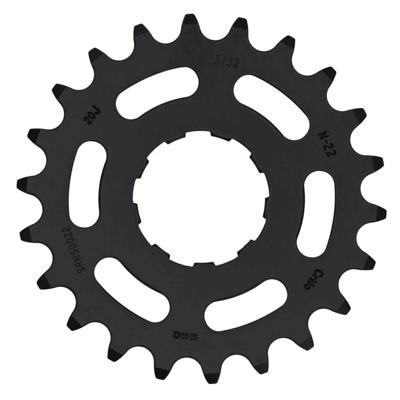 KMC tandwiel 22t zwart (chromoly)