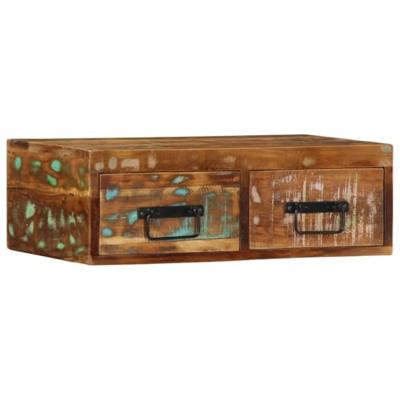 Tv-meubel wandmontage 60x30x19 cm massief gerecycled hout