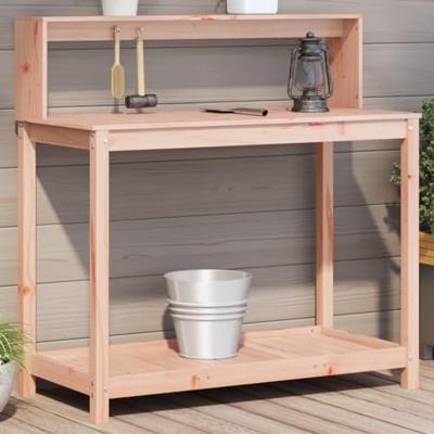 VidaXL Oppottafel met schappen 108x50x109,5 cm massief douglashout VidaXL Oppottafel met schappen 108x50x109,5 cm massief douglashout