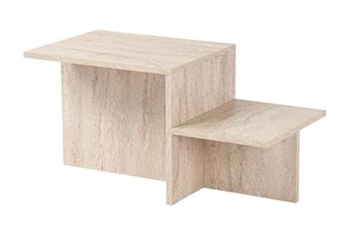 Salontafel - HARMONY - Rechthoekig - Travertin effect - 80 x 40 x 40 cm