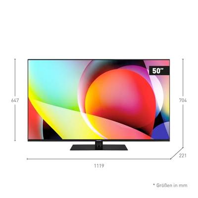 Panasonic TN-50W70A LED-TV 126 cm 50 inch Energielabel E (A - G) CI+*, DVB-T, DVB-T2, DVB-S2, DVB-C, Smart TV, UHD, WiFi Zwart