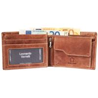 Leonardo Verrelli leren portemonnee heren RFID Bruin - thumbnail