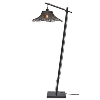 GOOD&MOJO Vloerlamp 'Ibiza' Bamboe, 150cm, kleur Zwart
