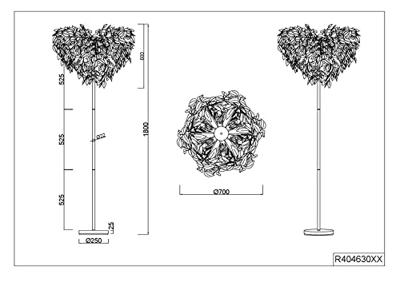 Trio Decoratieve vloerlampLeavy - R40463032