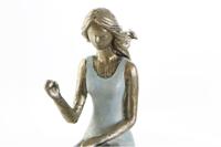 Decoratieve figuren DKD Home Decor Blauw Gouden Vrouw 13 x 8,5 x 17,5 cm - thumbnail