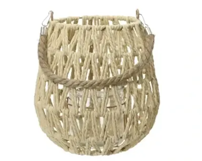 Kaemingk Windlicht papiertouw 22 cm naturel