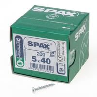 200 Spax schroeven 5x40mm voldraad verzonken kop T20 - thumbnail