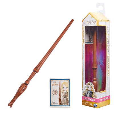 Wizarding World Harry Potter toverstaf met spreukkaart Loena Leeflang - 30 cm