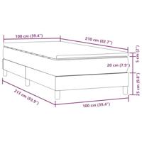 Boxspring met matras fluweel donkergrijs 100x210 cm - thumbnail