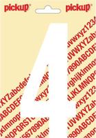 Plakcijfer Nobel Sticker getal 4 wit Pickup - Pickup - thumbnail