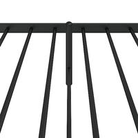 Bedframe met hoofdbord metaal zwart 90x200 cm - thumbnail