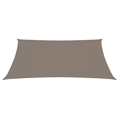 Zonnescherm rechthoekig 6x8 m oxford stof taupe