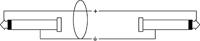 Cordial 14775 Jackplug Instrumenten Aansluitkabel [1x Jackplug male 6,3 mm (mono) - 1x Jackplug male 6,3 mm (mono)] 1.50 m Zwart, Geel Textielmantel - thumbnail