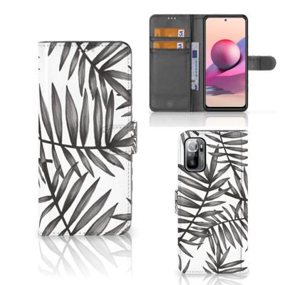 Xiaomi Redmi Note 10/10T 5G | Poco M3 Pro Hoesje Leaves Grey Xiaomi Redmi Note 10/10T 5G | Poco M3 Pro Hoesje Leaves Grey