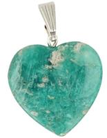 Hartvormige Hanger Amazoniet (20 mm) - thumbnail