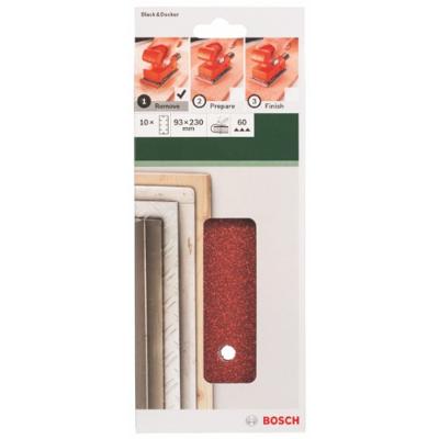Bosch Accessoires Schuurbladenset | 93X230 mm | G60 | Rw | 8 Gaten | Span | 10-delig - 2609256B02