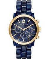 Horlogeband Michael Kors MK6236 Kunststof/Plastic Blauw 22mm - thumbnail