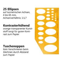 Aristo AR-5017 Isometrisch Ellips Sjabloon - thumbnail