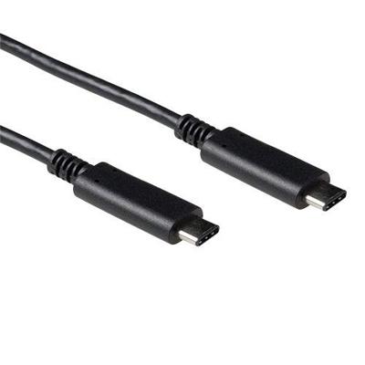 ACT SB0011 USB-kabel 1 m 3.2 Gen 2 (3.1 Gen 2) USB C Zwart