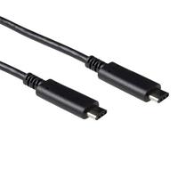 ACT SB0011 USB-kabel 1 m 3.2 Gen 2 (3.1 Gen 2) USB C Zwart - thumbnail