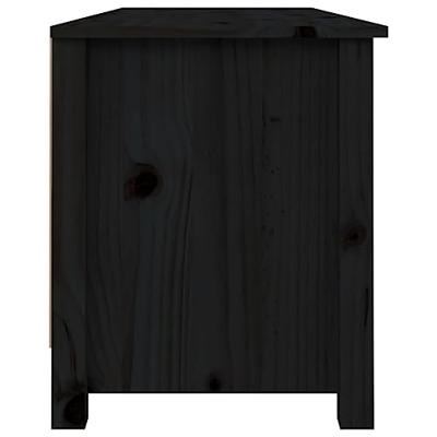 Schoenenbank 110x38x45,5 cm massief grenenhout zwart Schoenenbank 110x38x45,5 cm massief grenenhout zwart