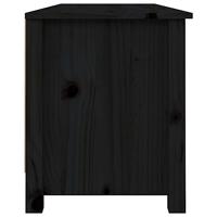 Schoenenbank 110x38x45,5 cm massief grenenhout zwart - thumbnail