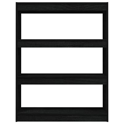 Boekenkast/kamerscherm 100x30x103 cm massief grenenhout zwart