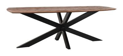 LABEL51 Deens Ovale Eettafel 'Zane' Espresso Mangohout, 190 x 100cm