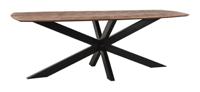LABEL51 Deens Ovale Eettafel 'Zane' Espresso Mangohout, 190 x 100cm - thumbnail