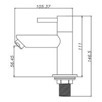 Wastafelkraan Boss & Wessing Aloni Laag Model Verchroomd Messing Boss & Wessing - thumbnail