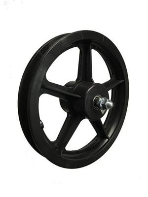 HH Wiel 12.1/2x2.1/4 pvc zwart