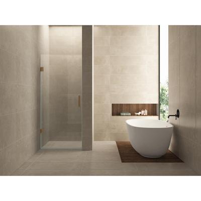 Wiesbaden Less Nisdeur - 700x2000x8mm - NANO - Helder Glas/Geborsteld Brons Koper