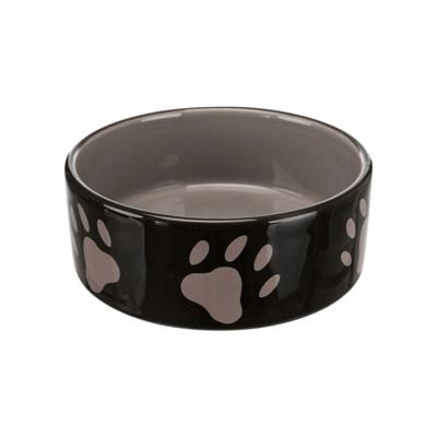TRIXIE VOERBAK POOTMOTIEF KERAMIEK BRUIN / TAUPE 20X20 CM 1,4 LTR