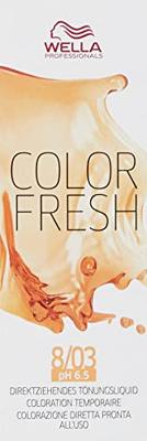 Wella Professionals Color Fresh Semi-Permanente Toning 8.03 Licht Natuur Goudblond 75ml Wella Professionals Color Fresh Semi-Permanente Toning 8.03 Licht Natuur Goudblond 75ml