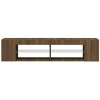 Tv-meubel met LED-verlichting 135x39x30 cm bruineikenkleurig - thumbnail