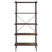 VidaXL Opbergrek 5-laags 80x40x163 cm zwart en naturel - thumbnail