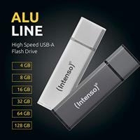 Intenso Alu Line USB-stick 128 GB Zilver 3521496 USB-A 2.0 - thumbnail