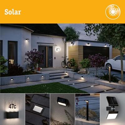 Paulmann 95706 Wandlamp op zonne-energie met bewegingsmelder 6.2 W Lichtkleur (naam): Warmwit