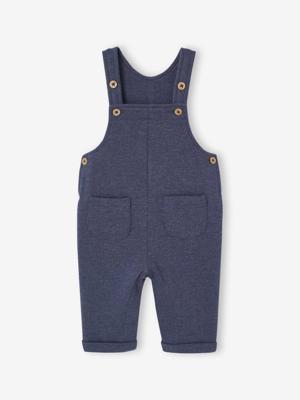 Salopet babypakje in velours gemêleerd blauw
