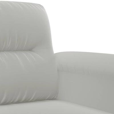 2-delige Loungeset met kussens microvezelstof lichtgrijs