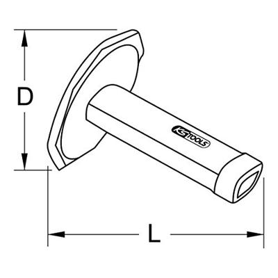 KS Tools Handgreep voor beitel, beitel 20 mm 1620447