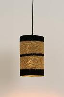 Mica Decorations Jinx Hanglamp - H30 x Ø15 cm - Jute - Zwart - thumbnail