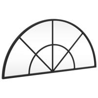 VidaXL Wandspiegel boog 60x30 cm ijzer zwart - thumbnail