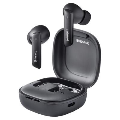Intenso Buds Pro T500HAE schwarz In Ear oordopjes Bluetooth Zwart Noise Cancelling Waterafstotend Mobiele telefoon Intenso Buds Pro T500HAE schwarz In Ear oordopjes Bluetooth Zwart Noise Cancelling Waterafstotend Mobiele telefoon
