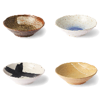 HKliving Kyoto Japanse Kommen Ø 16,5 cm - Set van 4 - thumbnail