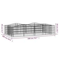 VidaXL Schanskorf gewelfd verhoogd 200x100x50 cm gegalvaniseerd ijzer - thumbnail