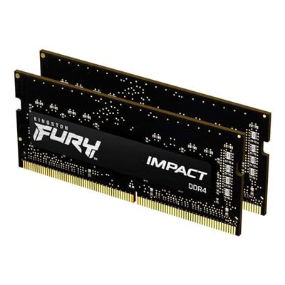 Kingston FURY Impact Werkgeheugenset voor laptop DDR4 32 GB 2 x 16 GB Non-ECC 3200 MHz 260-pins SO-DIMM CL20 KF432S20IBK2/32 Kingston FURY Impact Werkgeheugenset voor laptop DDR4 32 GB 2 x 16 GB Non-ECC 3200 MHz 260-pins SO-DIMM CL20 KF432S20IBK2/32