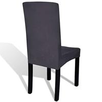 Stoelhoezen 4 st stretch recht antraciet - thumbnail