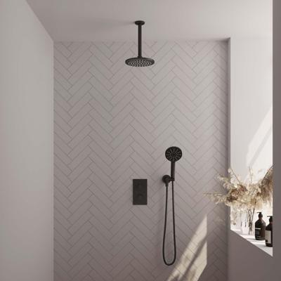 Thermostatische inbouw regendouche met 3-weg omstelling en 20 cm douchekop